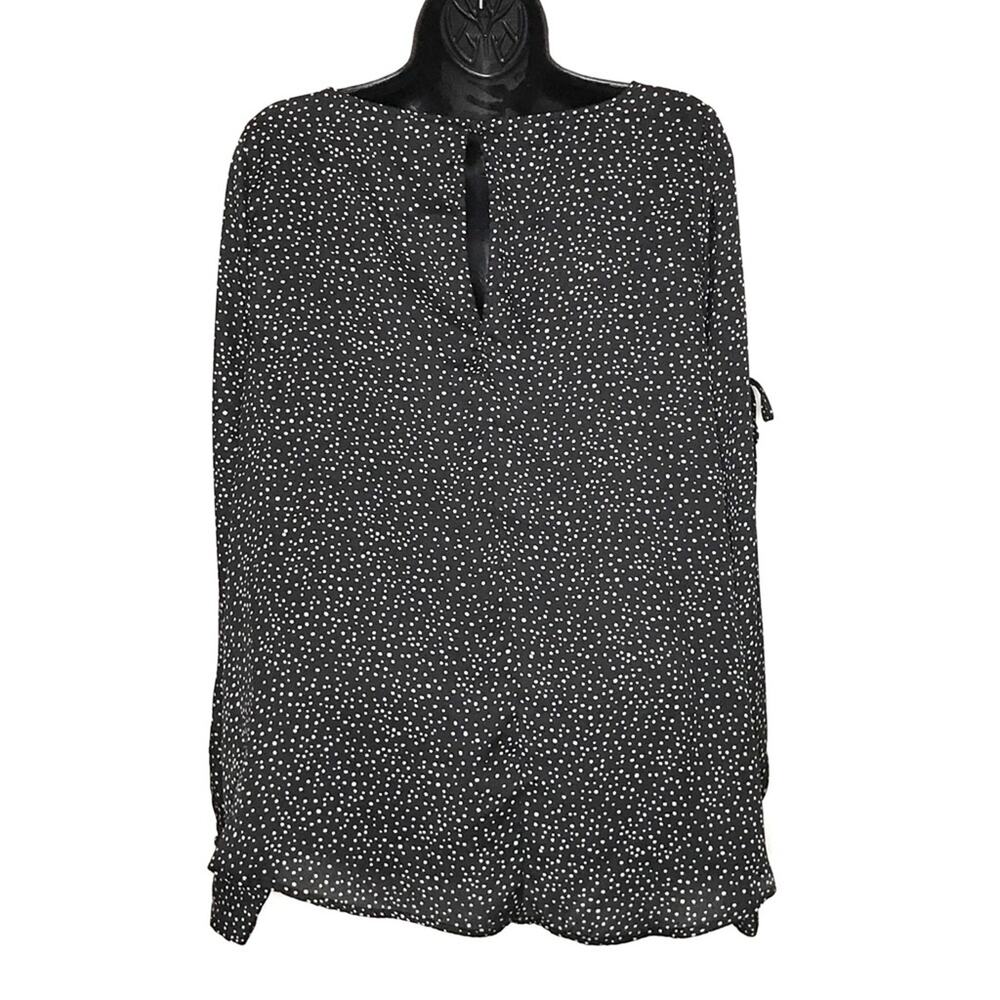 Lane Bryant Cold Shoulder Black Polka Dot Top-18 - Picture 10 of 14